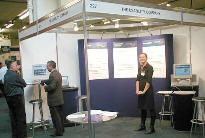 The Usability Company stand at the The Research Show